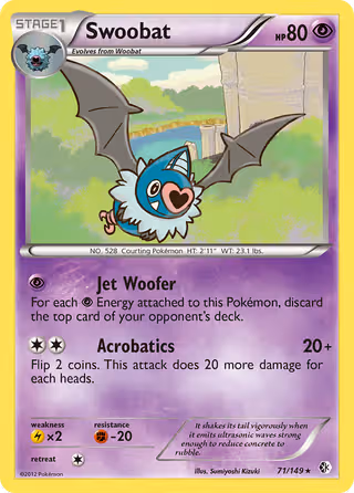 Swoobat 71/149 Pokemon card