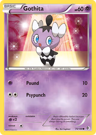 Gothita 75/149 Pokemon card