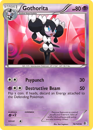 Gothorita 76/149 Pokemon card