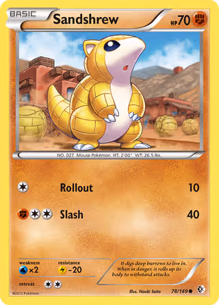 Sandshrew 78/149 Pokemon card