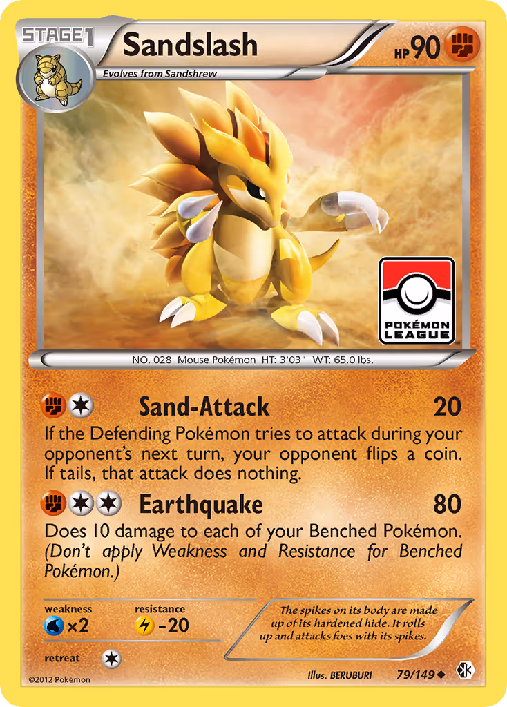 Sandslash 79/149 Pokemon card
