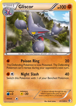 Gliscor 81/149 Pokemon card