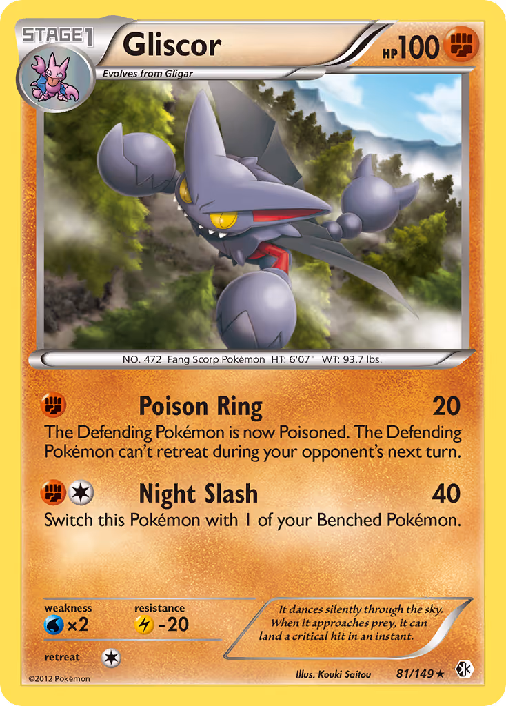 Gliscor 81/149 Pokemon card