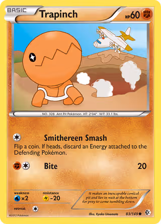 Trapinch 83/149 Pokemon card