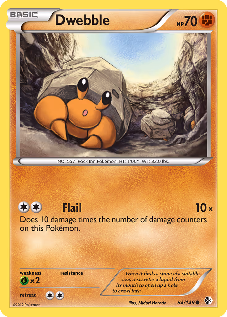 Dwebble 84/149 Pokemon card
