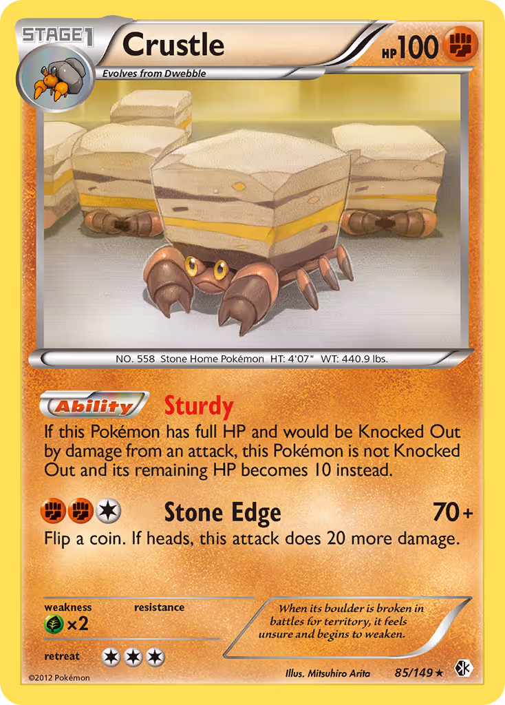 Crustle 85/149 Pokemon card