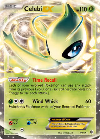 Celebi-EX 9/149 Pokemon card