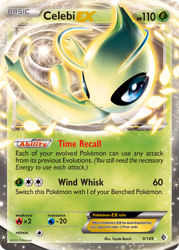 Celebi-EX 9/149 Pokemon card