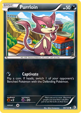 Purrloin 90/149 Pokemon card
