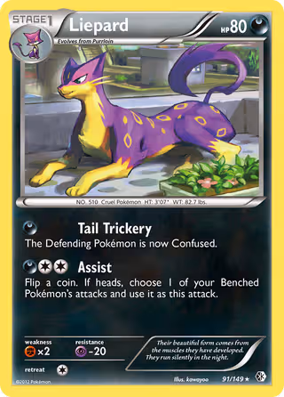 Liepard 91/149 Pokemon card