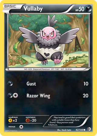 Vullaby 92/149 Pokemon card