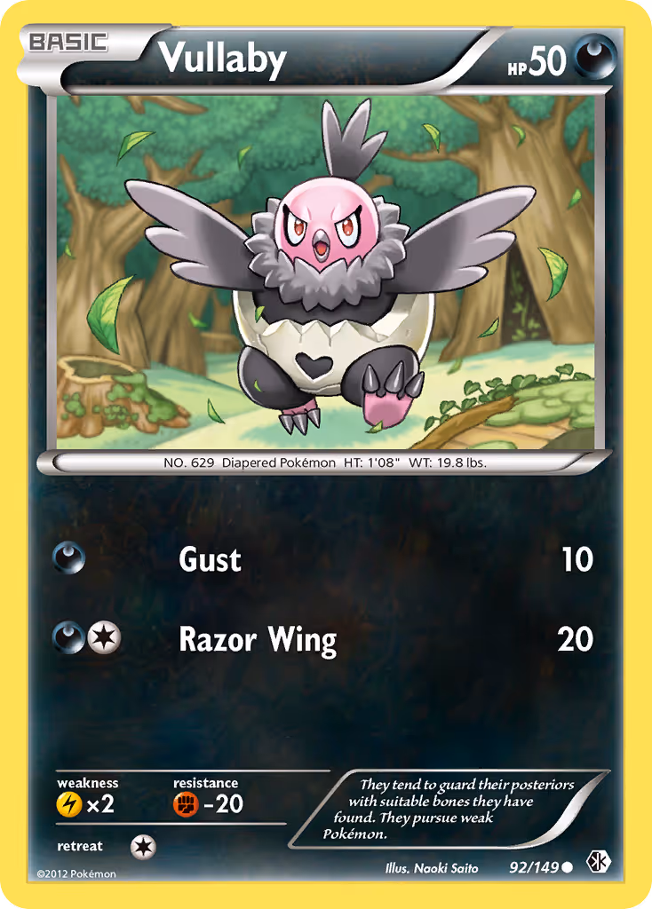 Vullaby 92/149 Pokemon card