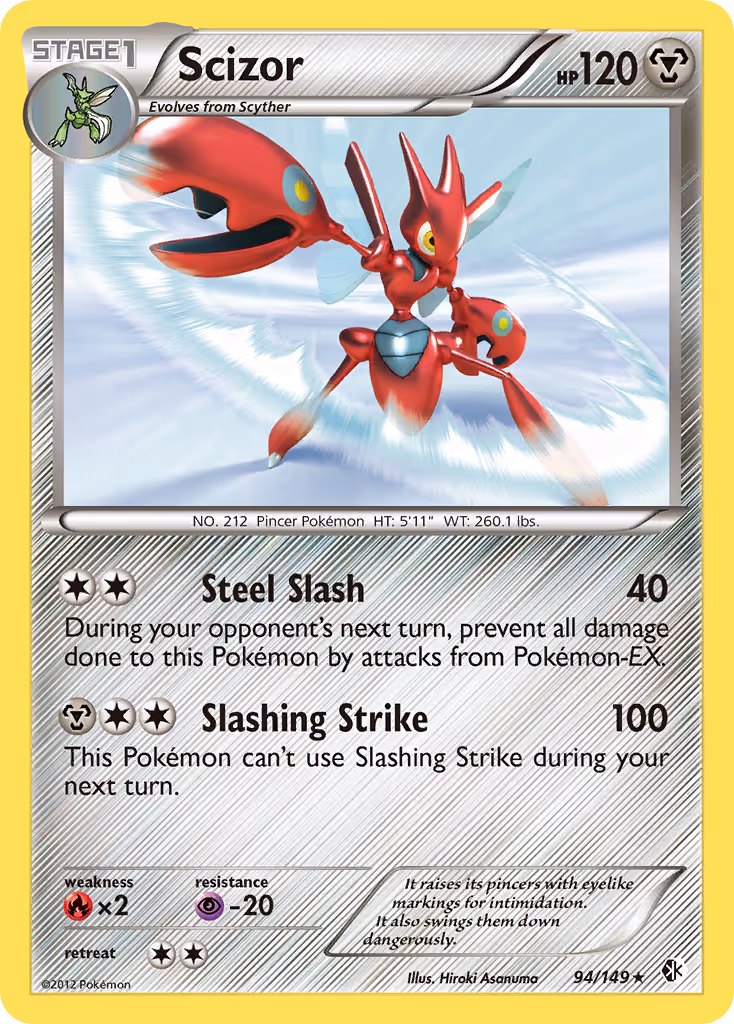 Scizor 94/149 Pokemon card