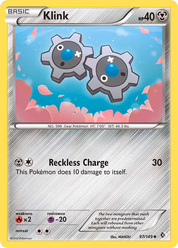 Klink 97/149 Pokemon card