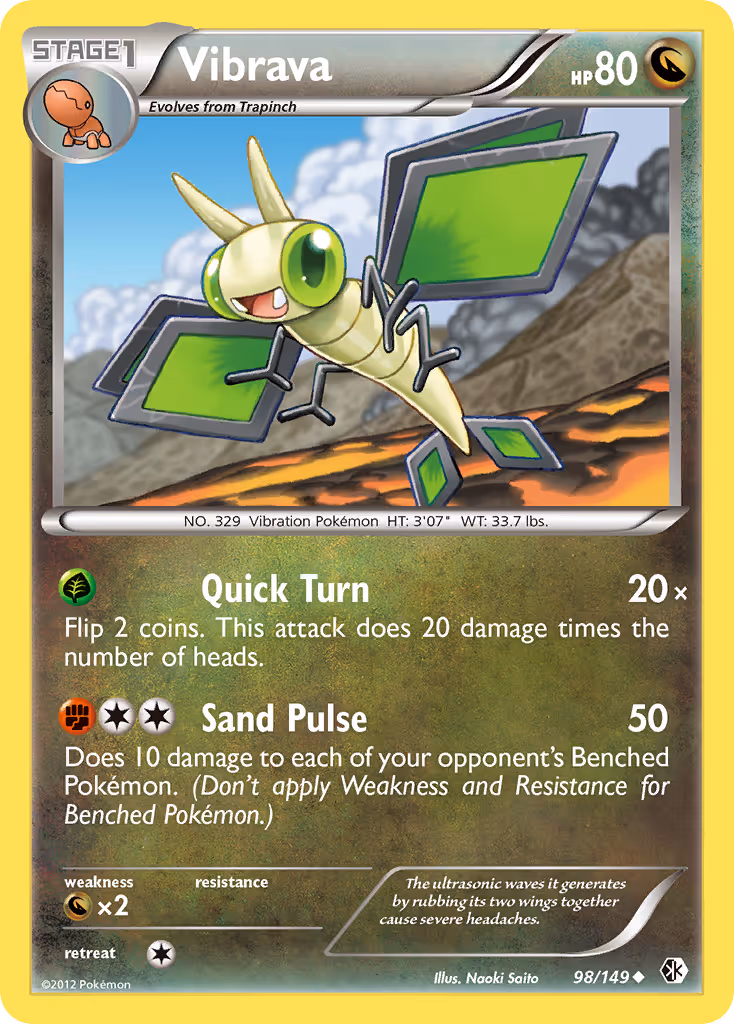 Vibrava 98/149 Pokemon card