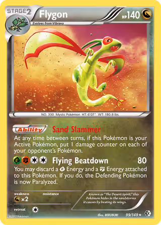 Flygon 99/149 Pokemon card