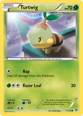 Turtwig 1/135 Pokemon card