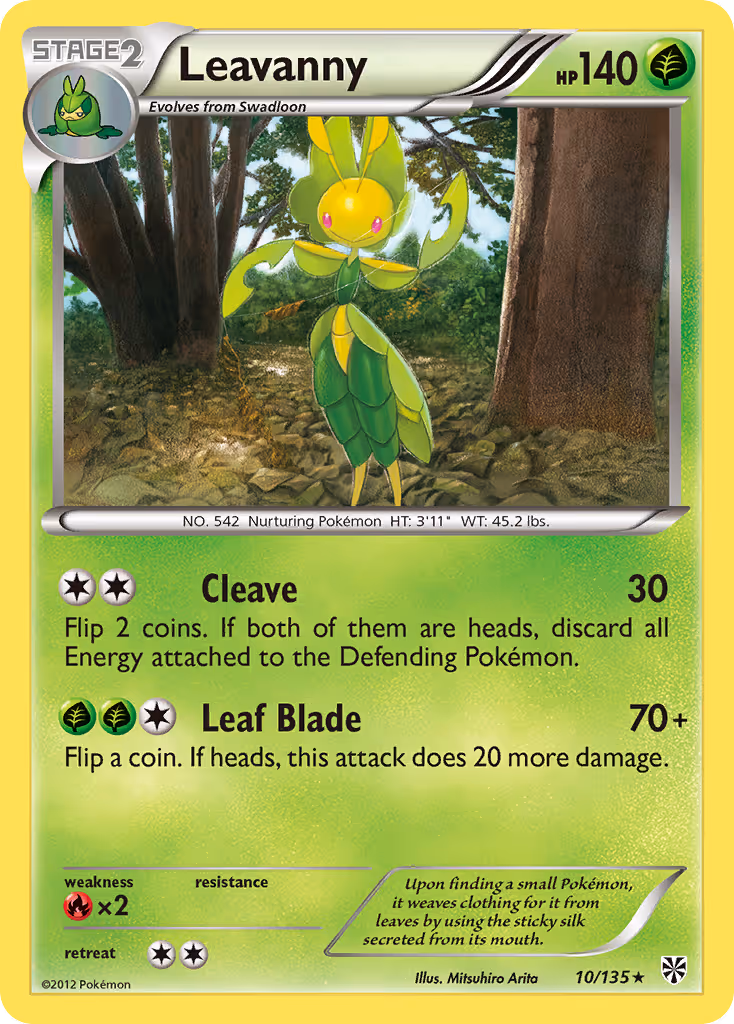 Leavanny 10/135 Pokemon card