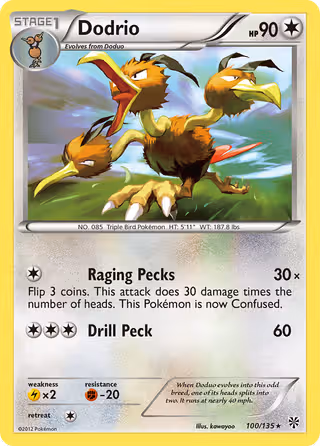 Dodrio 100/135 Pokemon card