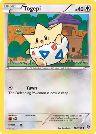 Togepi 102/135 Pokemon card