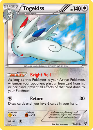 Togekiss 104/135 Pokemon card