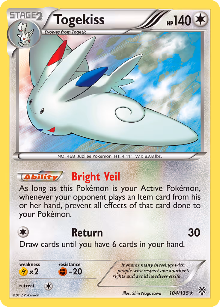Togekiss 104/135 Pokemon card