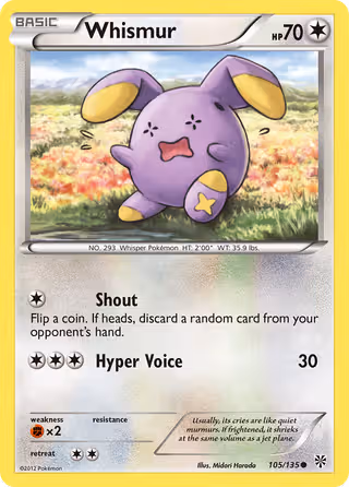Whismur 105/135 Pokemon card