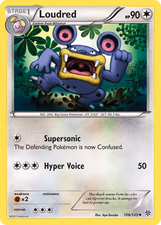 Loudred 106/135 Pokemon card