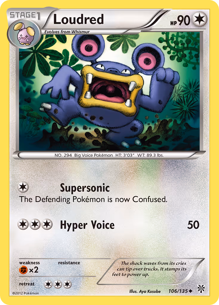 Loudred 106/135 Pokemon card