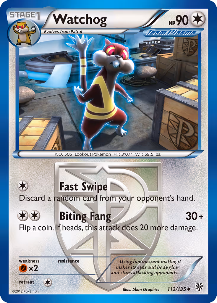 Watchog 112/135 Pokemon card