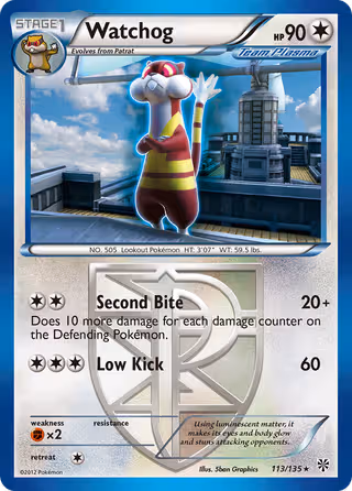 Watchog 113/135 Pokemon card