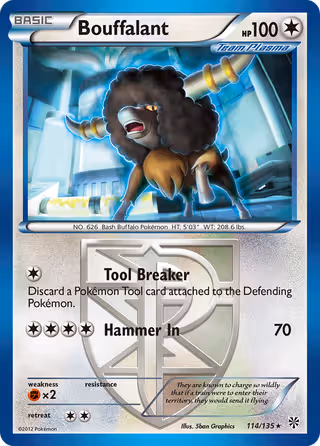 Bouffalant 114/135 Pokemon card