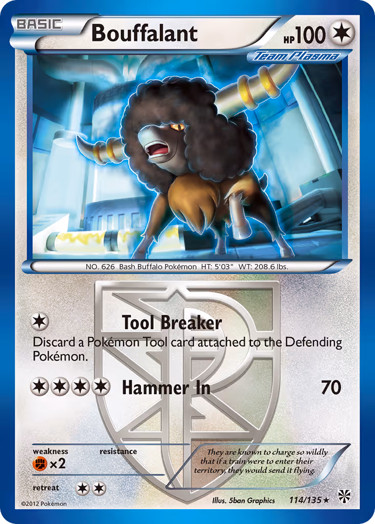 Bouffalant 114/135 Pokemon card