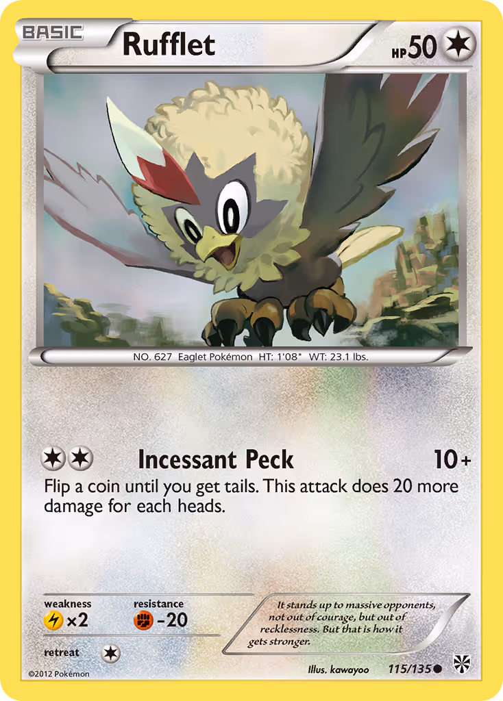 Rufflet 115/135 Pokemon card