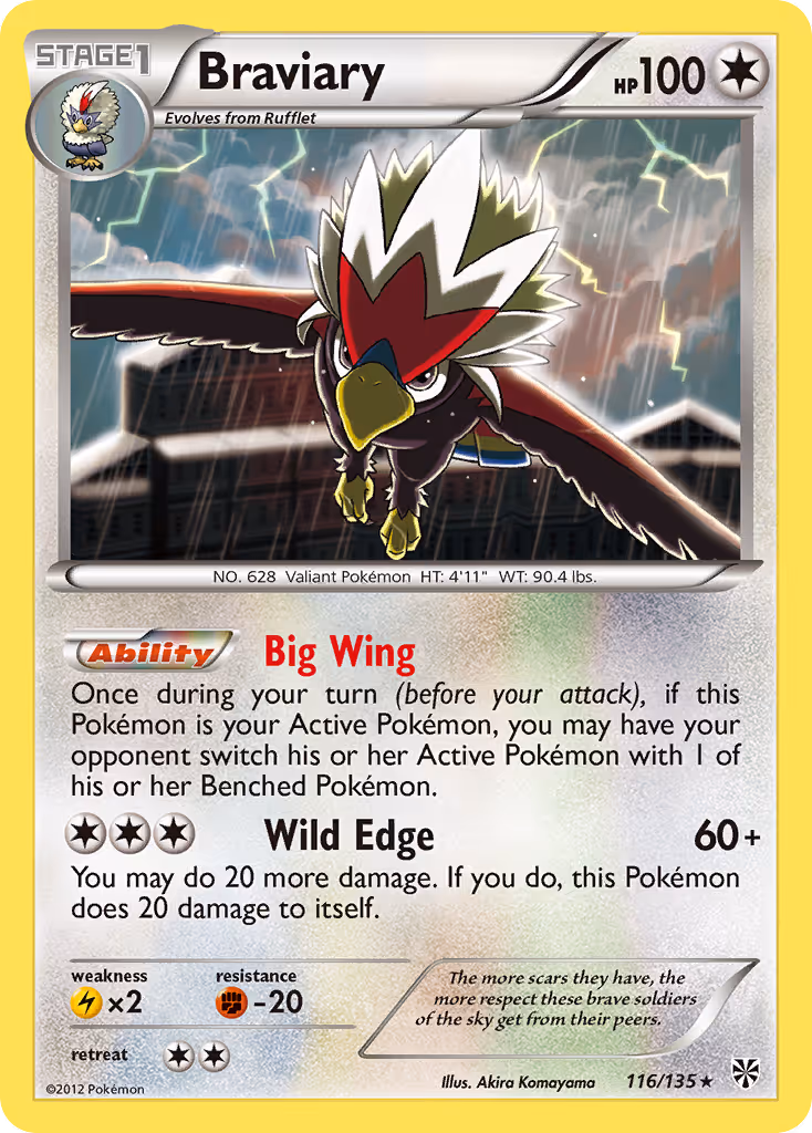 Braviary 116/135 Pokemon card