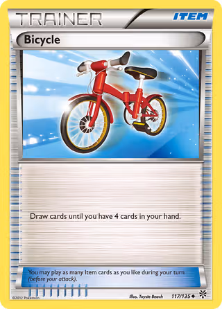 Bicycle 117/135 Pokemon card
