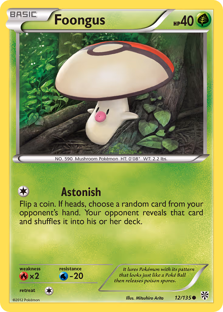 Foongus 12/135 Pokemon card