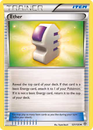 Ether 121/135 Pokemon card