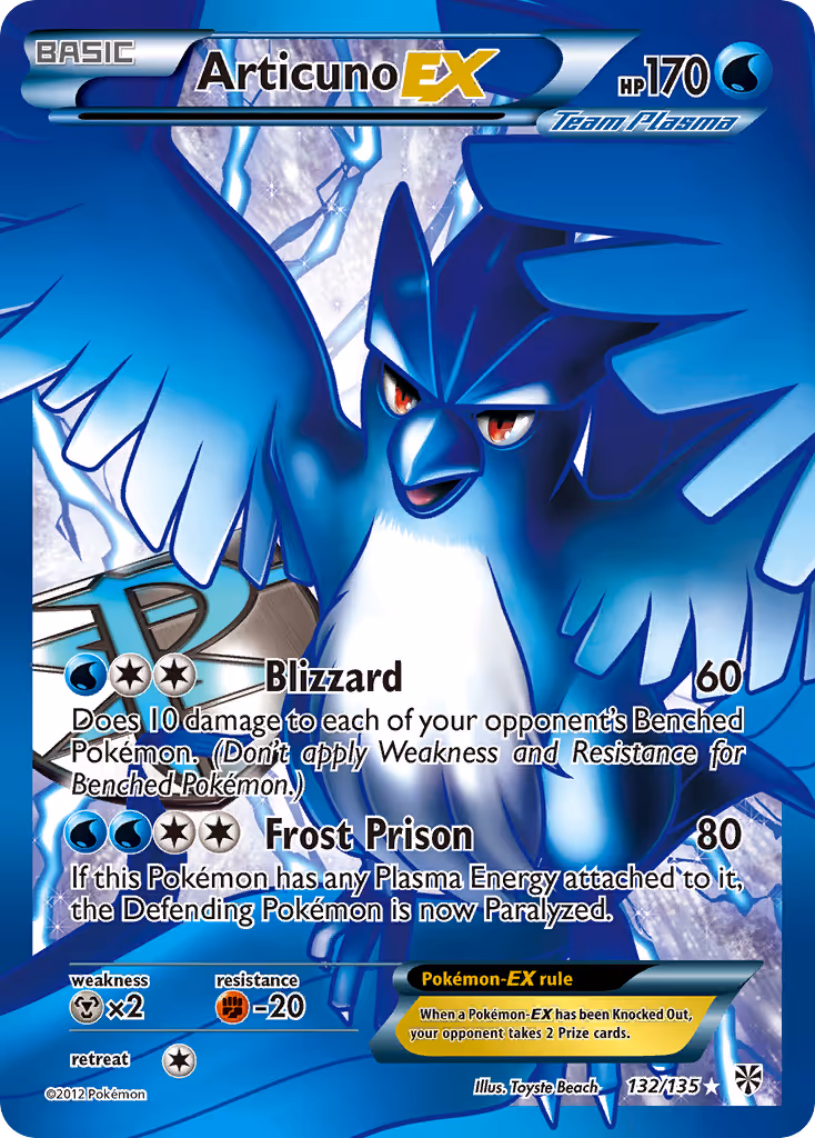 Articuno-EX 132/135 Pokemon card