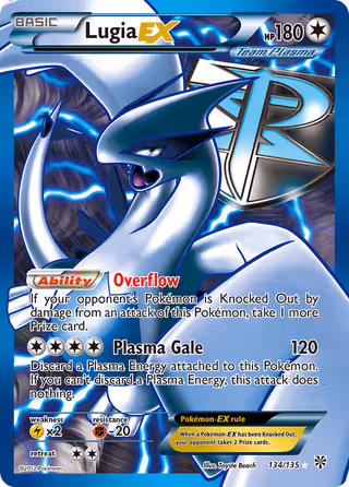 Lugia-EX 134/135 Pokemon card