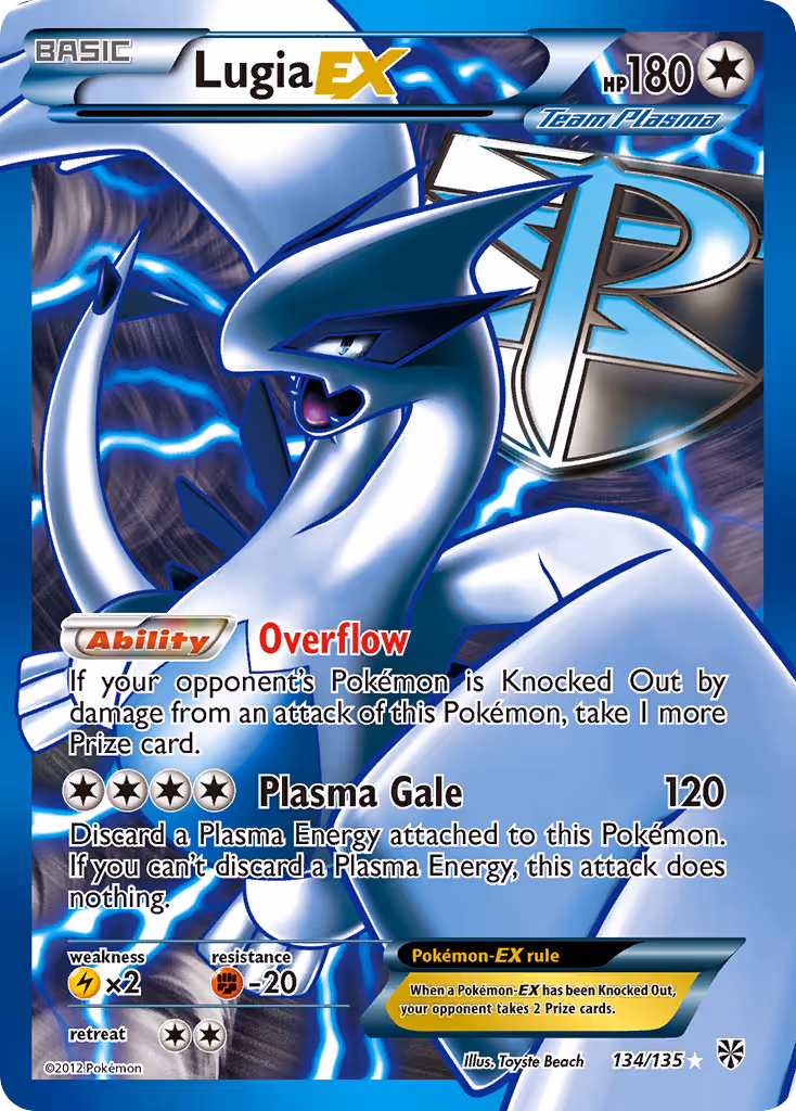 Lugia-EX 134/135 Pokemon card