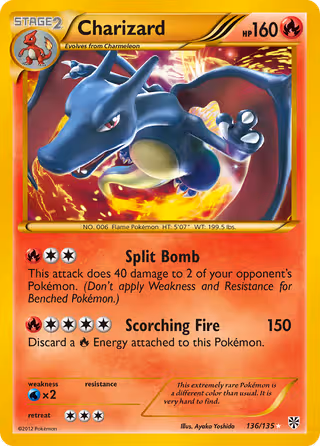 Charizard 136/135 Pokemon card