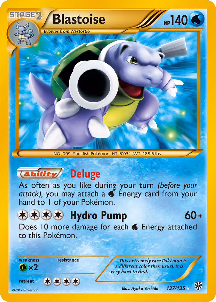 Blastoise 137/135 Pokemon card
