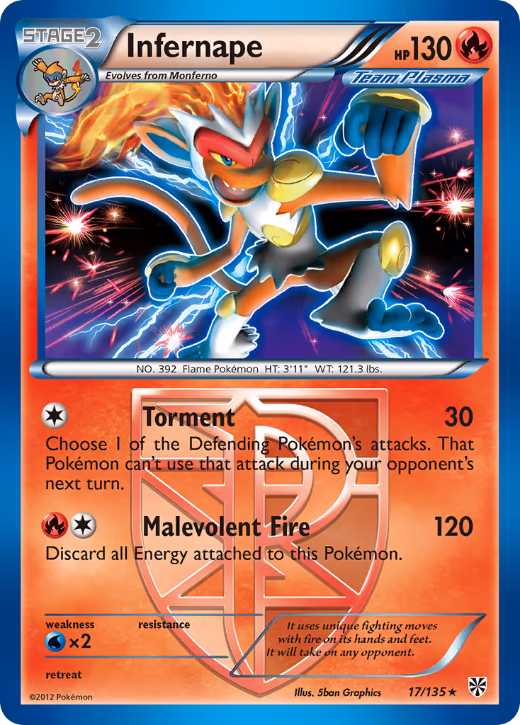 Infernape 17/135 Pokemon card