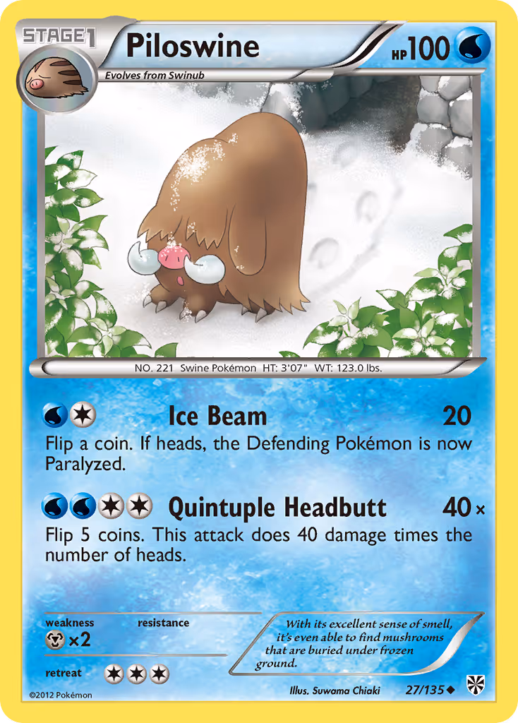 Piloswine 27/135 Pokemon card