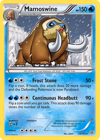 Mamoswine 28/135 Pokemon card
