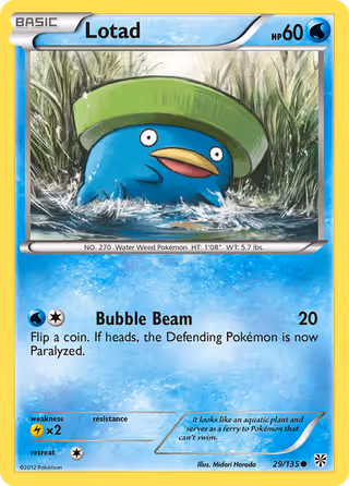 Lotad 29/135 Pokemon card