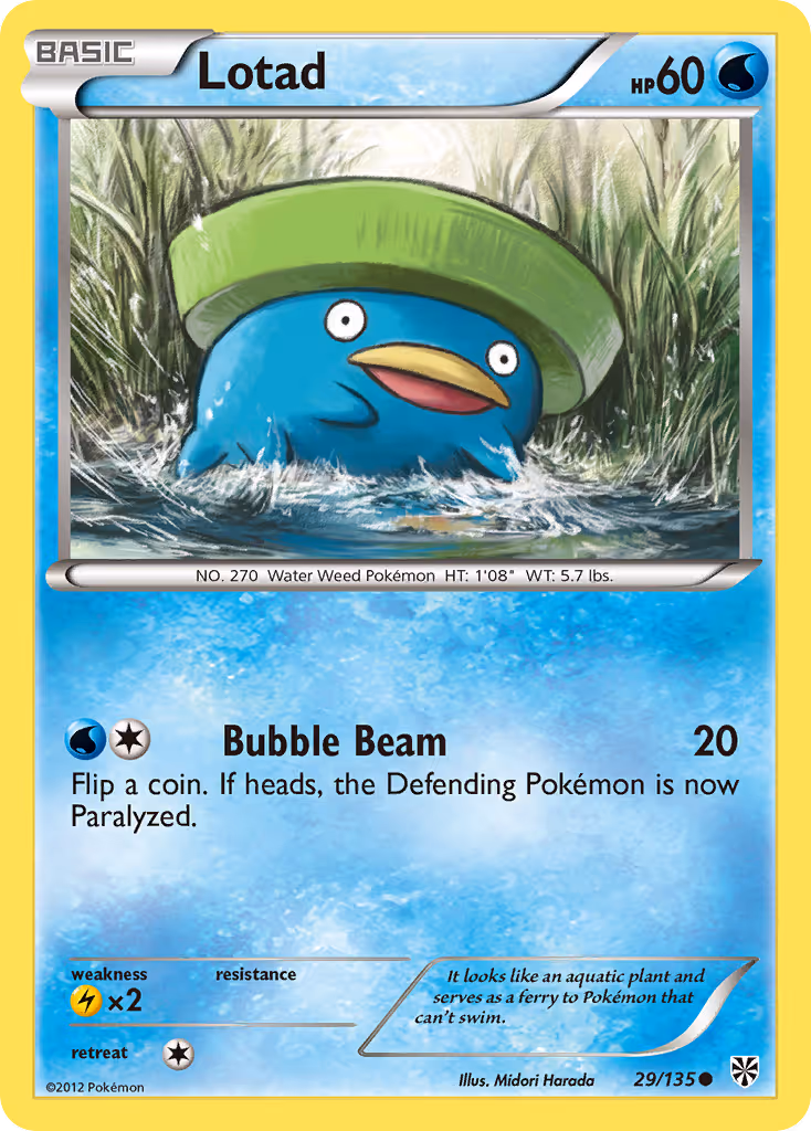 Lotad 29/135 Pokemon card