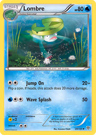 Lombre 30/135 Pokemon card