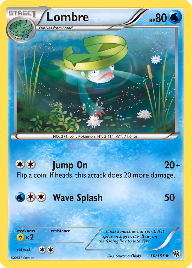 Lombre 30/135 Pokemon card